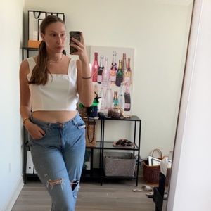 White crop top